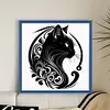 Silhouette - Cat-11CT Stamped Cross Stitch 40*40cm/15.75*15.75in tapestrymarket