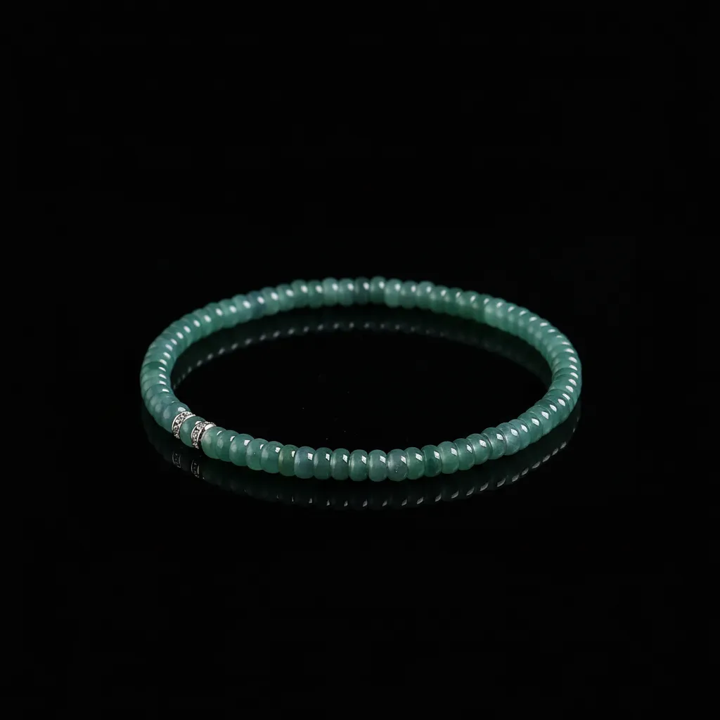 JiStones Azure Mist Blue Jade Abacus Bracelet | Minimalist Light Luxury