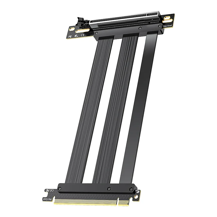 JEYI PCIe 5.0 Riser Cable with Vertical GPU Bracket Set