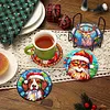 8pcs DIY Diamond Painting Coaster Kit With Holder - Christmas