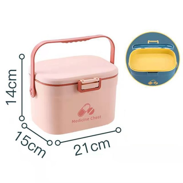 Large Capacity Family Medicine Organizer Box Portable First Aid Kit Medicine Storage Container Family Emergency Kit Box
