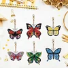 6PCS Diamond Painting Double Sided Butterfly Diamond Art Keyring