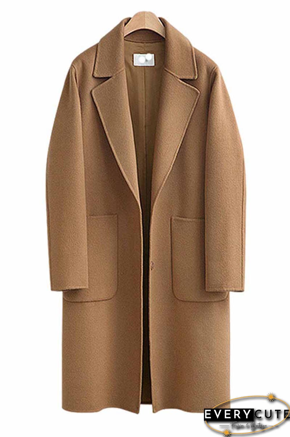 Loose Thick Solid Color Coat