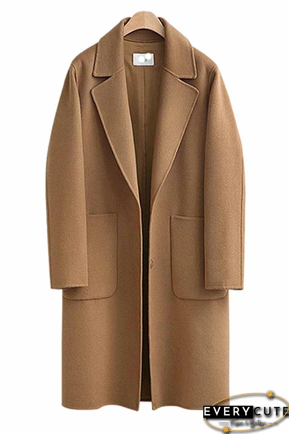 Loose Thick Solid Color Coat