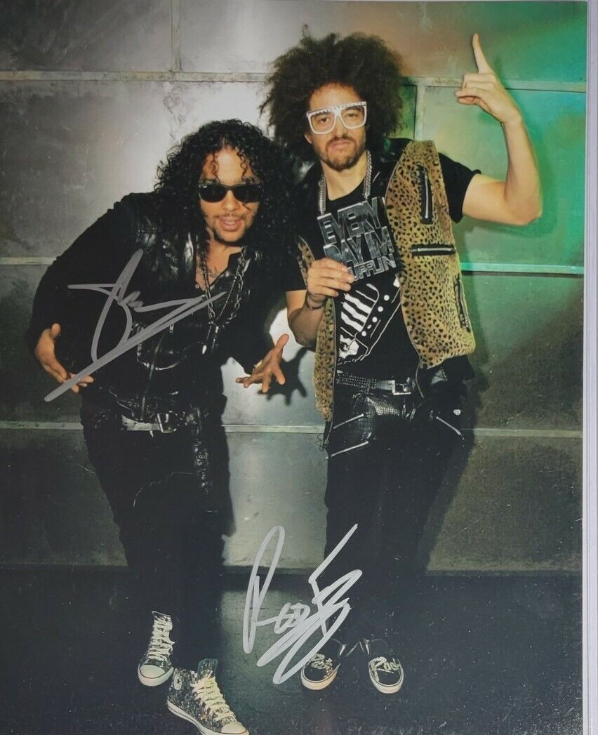 LMFAO X2 Authentic Autographed 8x10 Photo Poster painting w/ COA