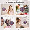 (25cm)DIY Acrylic Jigsaw Puzzle Window Hanging with Hanging Chain DIY Stained Glass Decoration Round Window Puzzle Decor for DIY Craft Project (Jeweled Dragonfly Art)
