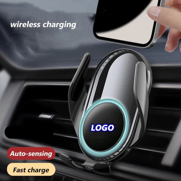 Custom Logo Car QI Wireless Charging Phone Holder