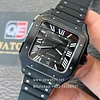 Cartier Santos Large WSSA0039 Black ADLC Steel Rubber strap 40mm Super Clone