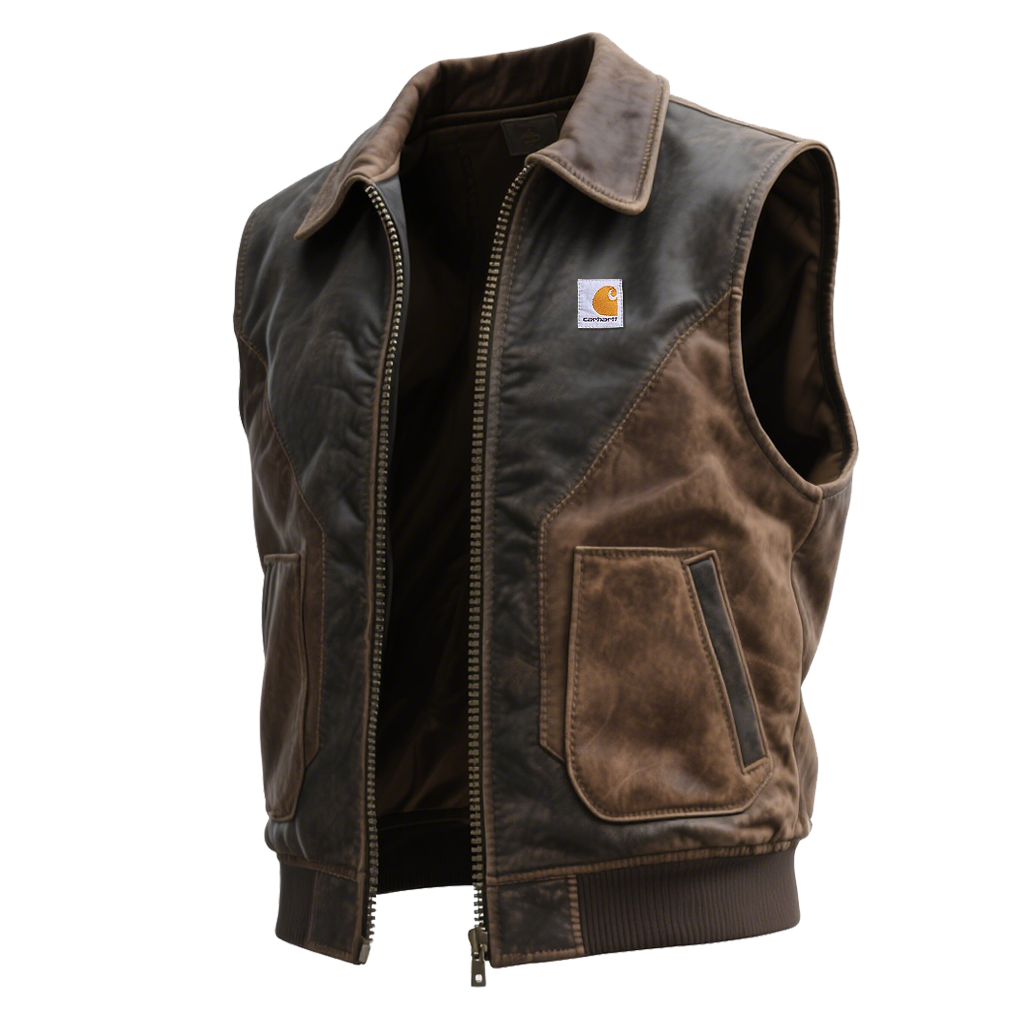 Stylish Leather Vest For Men - Perfect For Casual And Outdoor Adventures