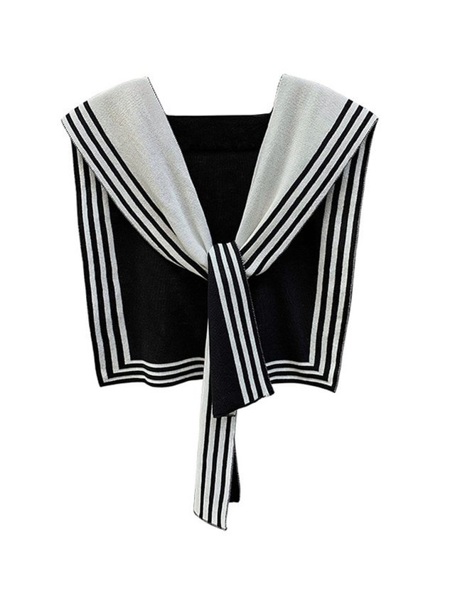 Casual Simple Striped Knitted Scarf