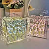 Tulip Night Light Handmade DIY Magic Cube Tulips Flower Table Lamp and Mirror Home decor Gift