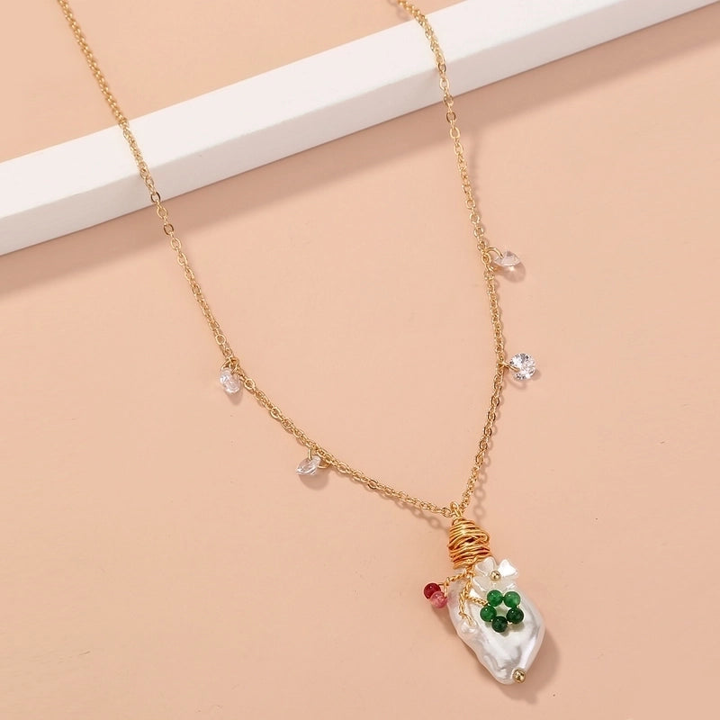 Elegant Sweet Flower Resin Copper Resin Pendant Necklace