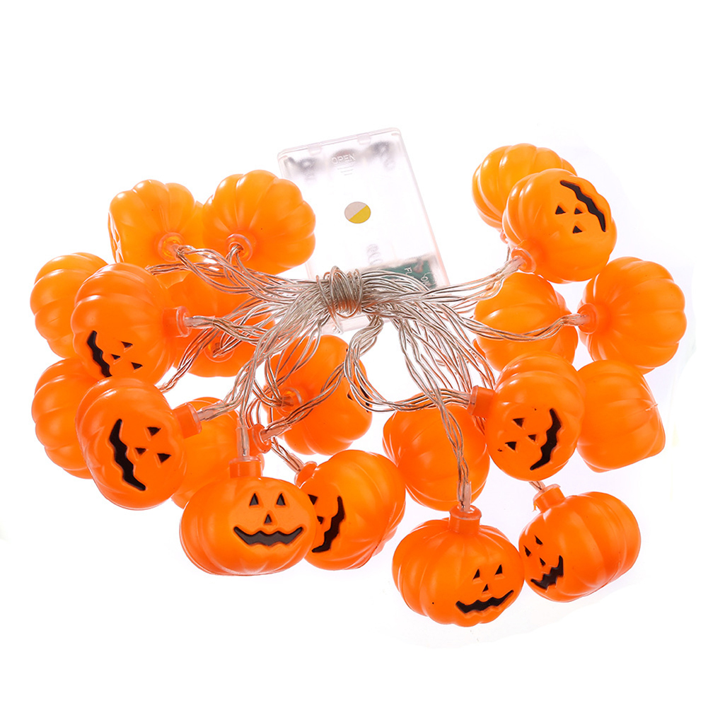 

20 Lamp LED Plastic Halloween Pumpkin Garland Lantern Decor Lights String, 501 Original