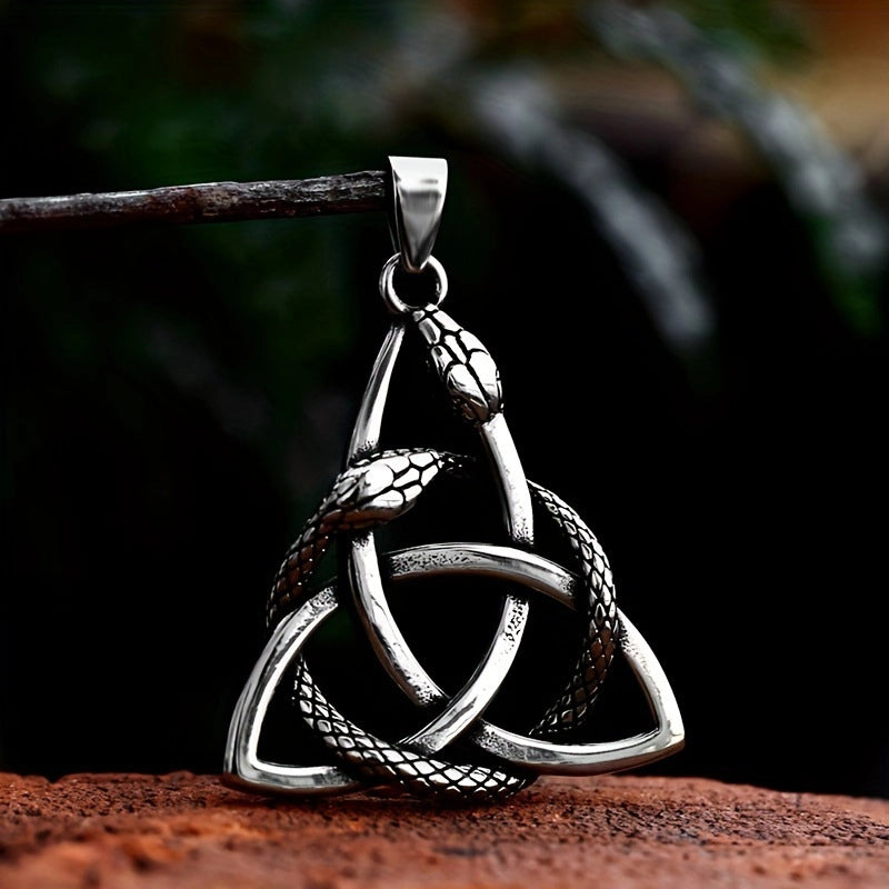 Nordic Viking Celtic Knot Animal Snake Pendant Retro Personality Pendant Men’s Pendant Necklace