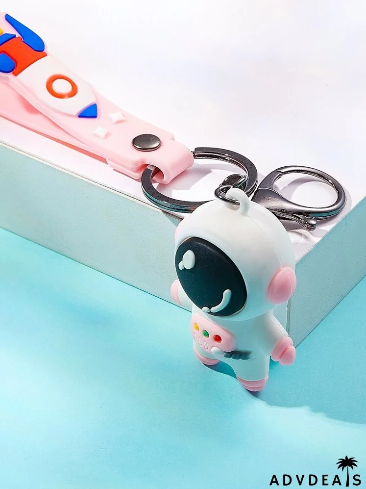 Cartoon Astronaut Pendant Keychain