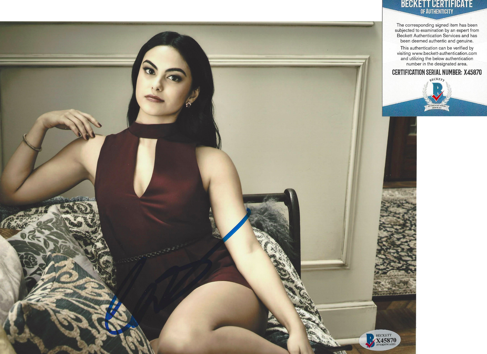 CAMILA MENDES SIGNED 'RIVERDALE' 8x10 SHOW Photo Poster painting 6 ACTRESS BECKETT COA BAS