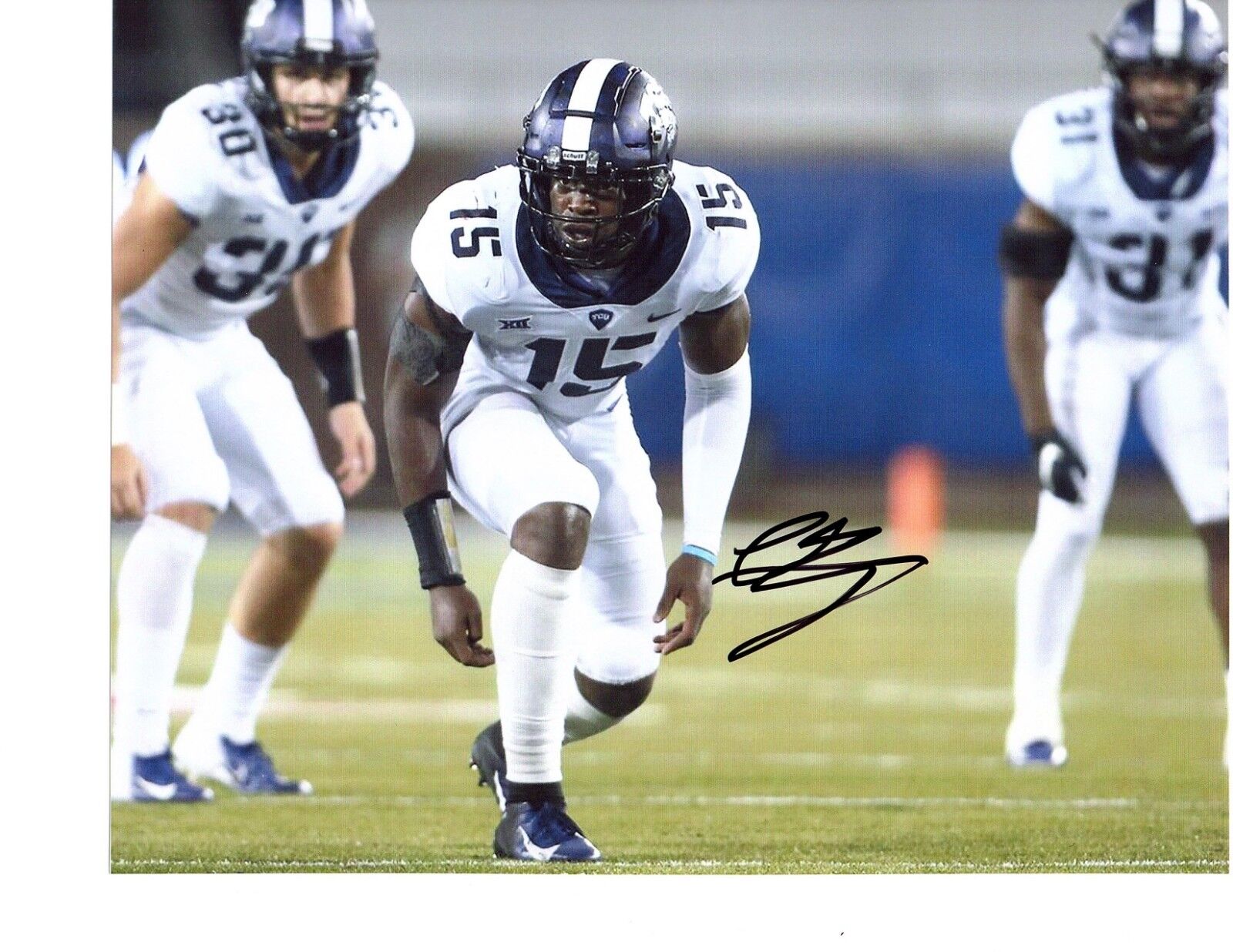 Ben Banogu TCU Horned Frogs signed autographed 8x10 football Photo Poster painting 2019 Draft d