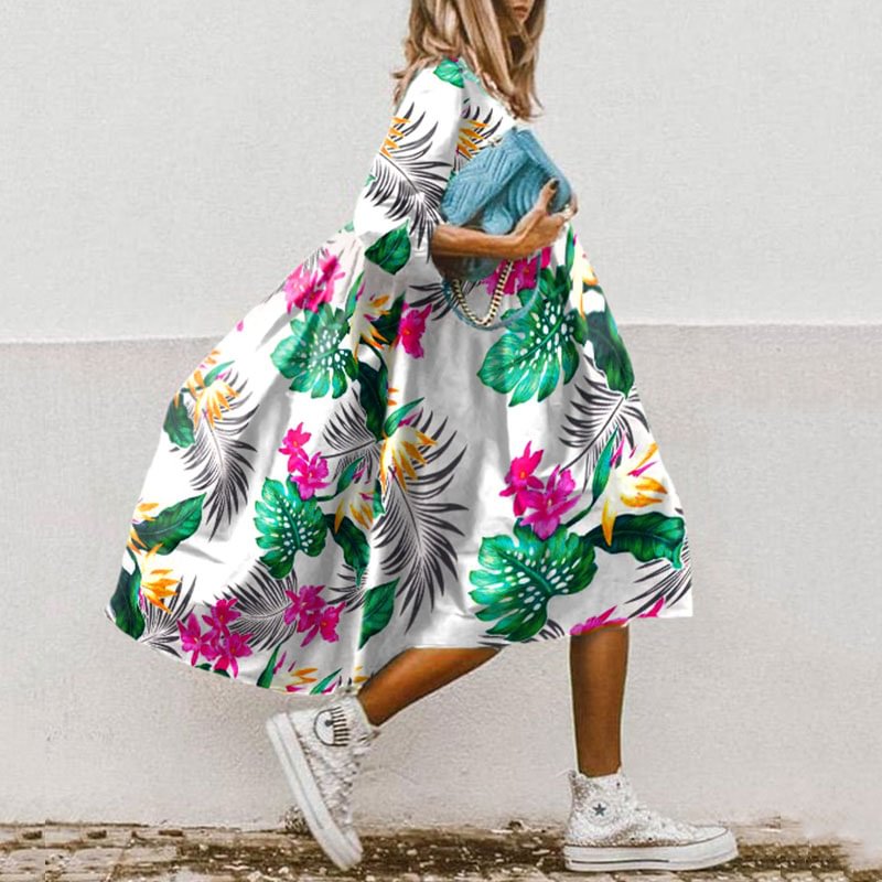 ⚡NEW SEASON⚡Summer Floral Print Midi Dress