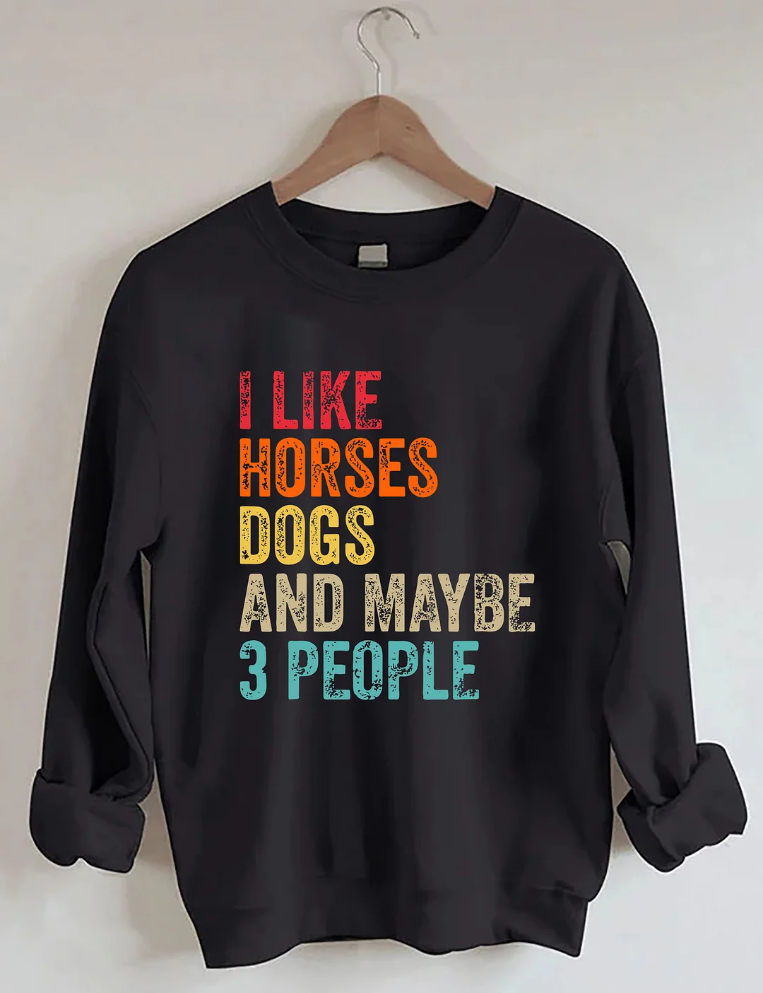 I Like Horses Dogs And Maybe 3 People Sweatshirt