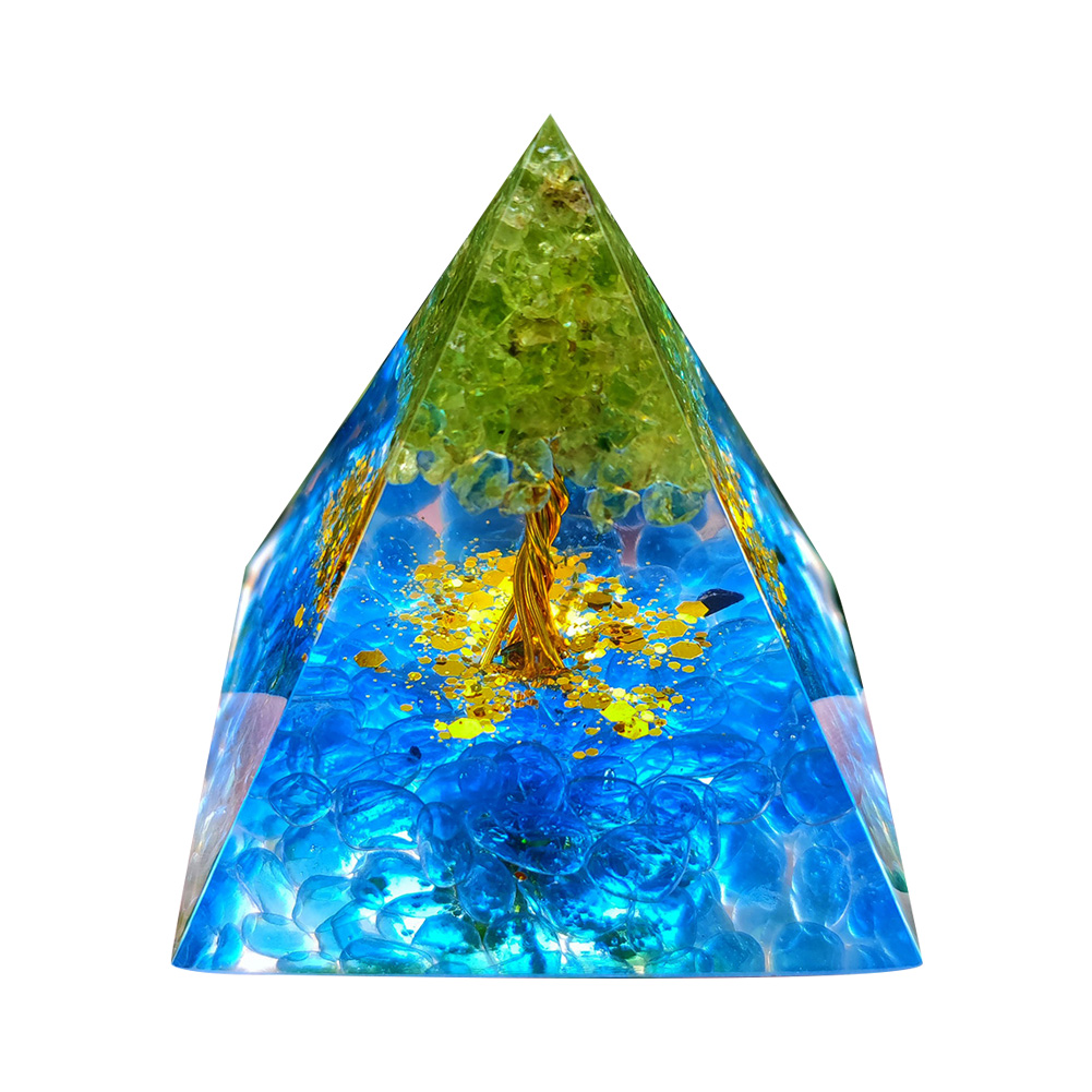 

5cm Natural Orgonite Pyramid Chakra, 501 Original