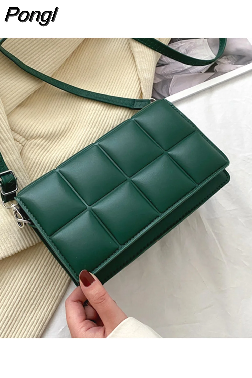 Pongl Women's Bag Autumn Winter New 2023 Female Literary Single-Shoulder Bag Minority Design Cross-Body Bag Trend Women's Bag Bolsos