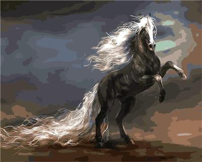 

Horse with white hair – Paint By Numbers - 40*50CM, 501 Original