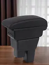 Car Armrest Box with USB Ports Seat Storage Box Fit for Honda Fit Jazz 2008-2013