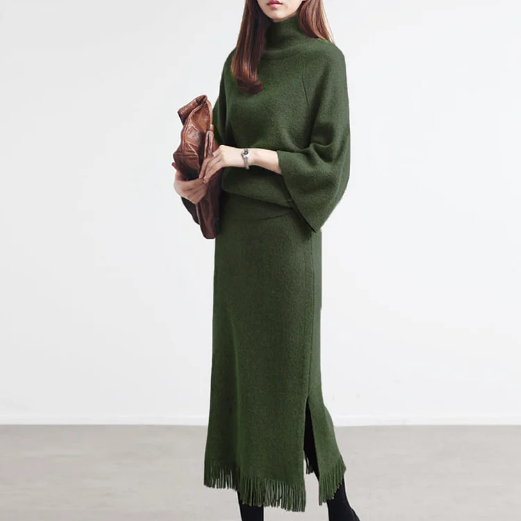 Fashion Sweater All-Match Two-Piece Set