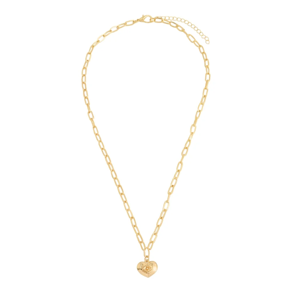 Dvacaman New Punk Gold Color Portrait Pendant Necklace for Women Cuban Multi Layered Chunky Thick Chain Choker Necklaces Jewelry