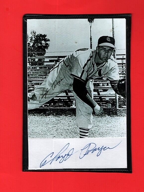 1949/52 CLOYD BOYER-ST LOUIS CARDINALS AUTOGRAPHED CUT W/GLOSSY Photo Poster painting-d.2021