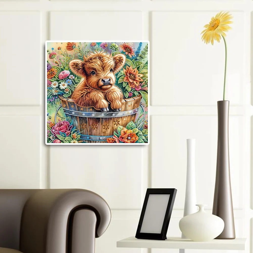 Diamond Painting - Partial Special Shaped Drill - Cow(Canvas|40*40cm)