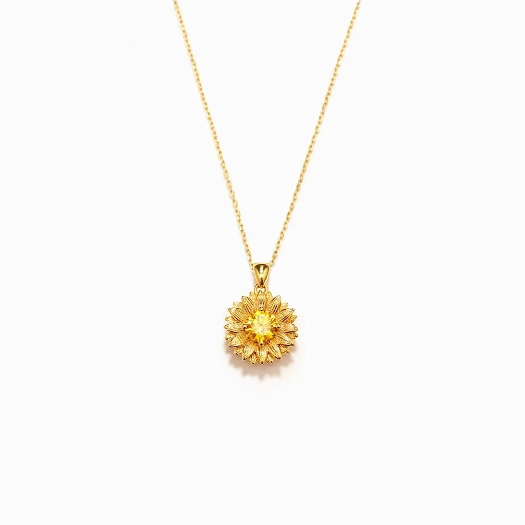 Dear Best Friend Sunflower Necklace