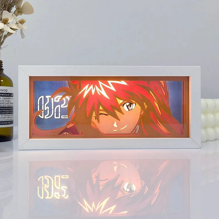 3D LED Box Light - Neon Genesis Evangelion-Asuka Langley Soryu