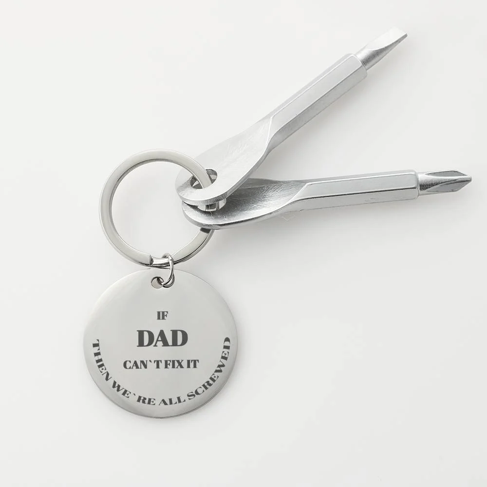 Loveyoufancy Loveyoufancy 'If Dad Can't Fix It' Screwdriver Keychain