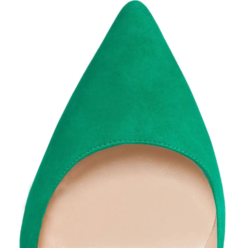 90mm Middle Heels Pointy Toe Pumps-vocosishoes