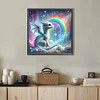 (40*40cm)Rainbow Dragon - Round Partial AB Drill Diamond Painting