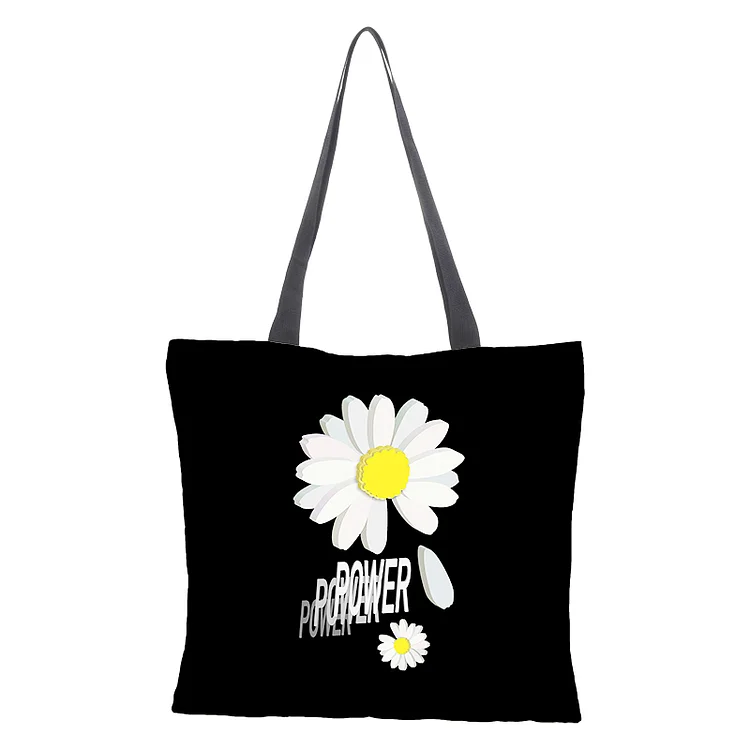 Linen Eco-friendly Tote Bag - Daisy