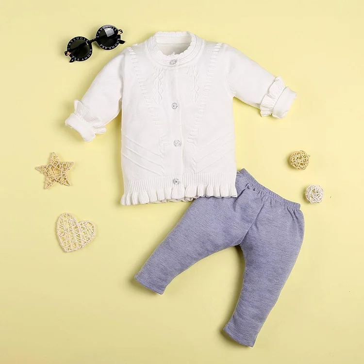 White knitted top for 22'' reborn baby doll girl - RSDP-Rebornbabypuppen-Rebornbabypuppen.de