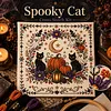 Black Cat Pumpkin-18CT Stamped Cross Stitch 30x30cm