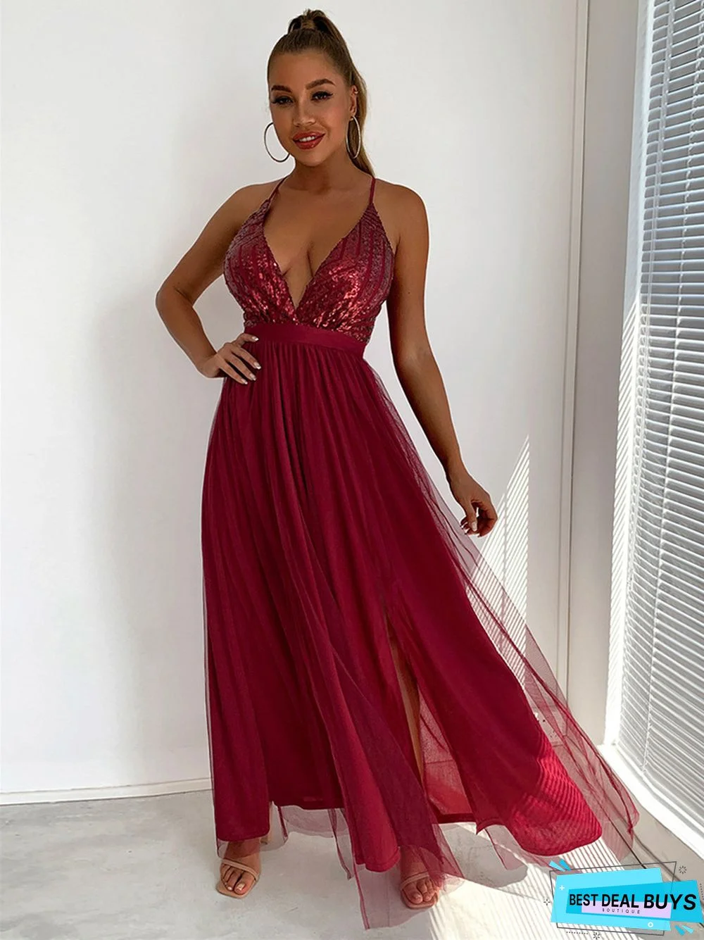 Sexy Suspenders Slits Big Swing Dresses and Dresses