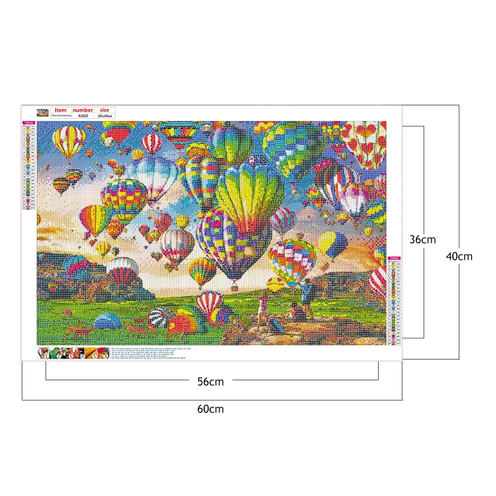 Diamond Painting - Full Round Drill - Hot Air Balloon(60*40cm)