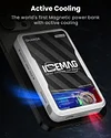 Magnetic Power Bank (ICEMAG), The World's First Transparent 10,000mAh Battery Pack With Active Cooling Fan, Magnetic Portable Charger With 20W USB-C Fast Charging Function, Suitable For iPhone15/14/13/Pro/Pro Max/Mini