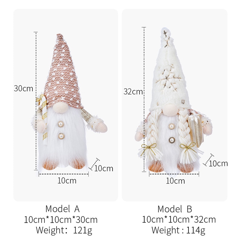 Tegooe 30cm LED Lighted Christmas Gnome Plush Doll Decoration