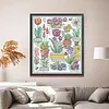Flower Collection Cross Stitch Kit Stamped 14CT Cotton Still Life Pattern(JA033 33 x 38cm)