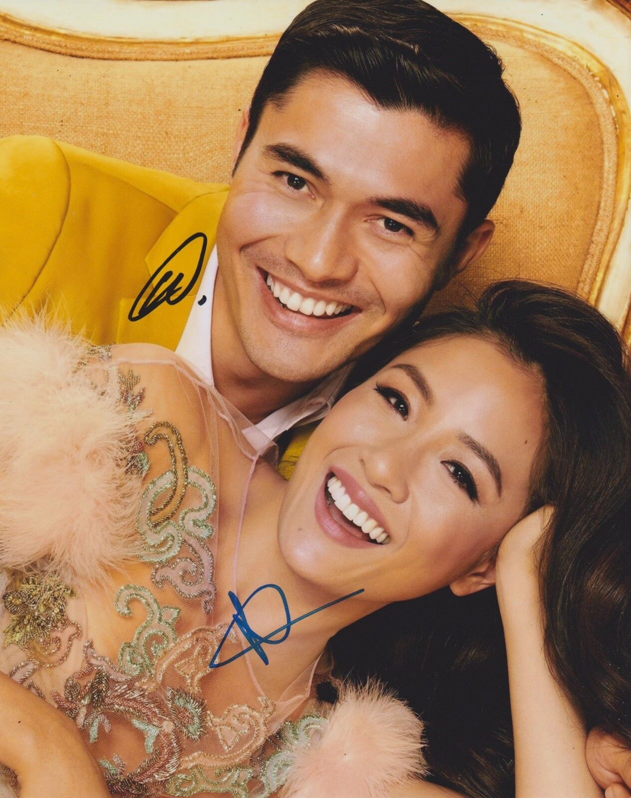 Henry Golding/Constance Wu Signed Crazy Rich Asians 10x8 Photo Poster painting AFTAL