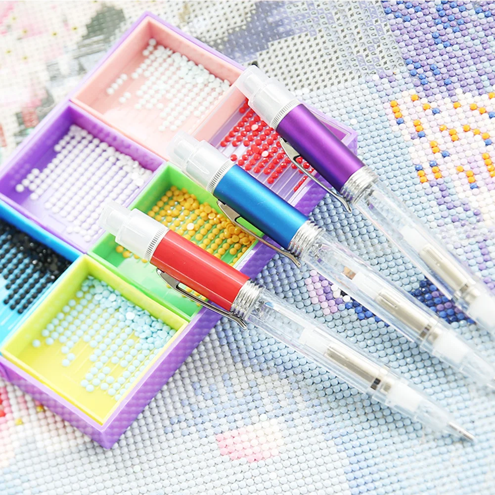 LED Diamond Painting Pen with Light Diamond Art Pen Comfort Grip Faster Drilling