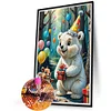 (40*60cm)Party White Bear - Full Round Drill Diamond Painting