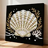Seashell DIY Pearl Art Diamond Painting Kit for Adult Home Decor 25x25cm With Frame