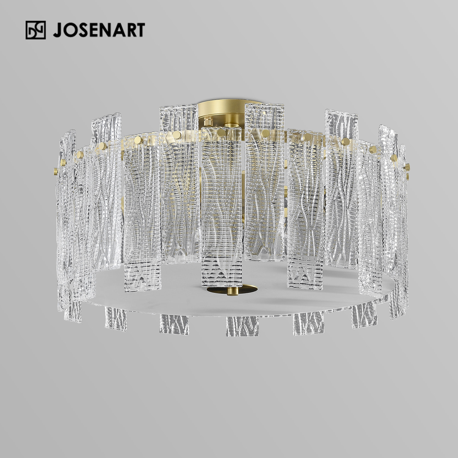 Mariner Crystal Glass Ceiling Lamp  JOSENART Josenart