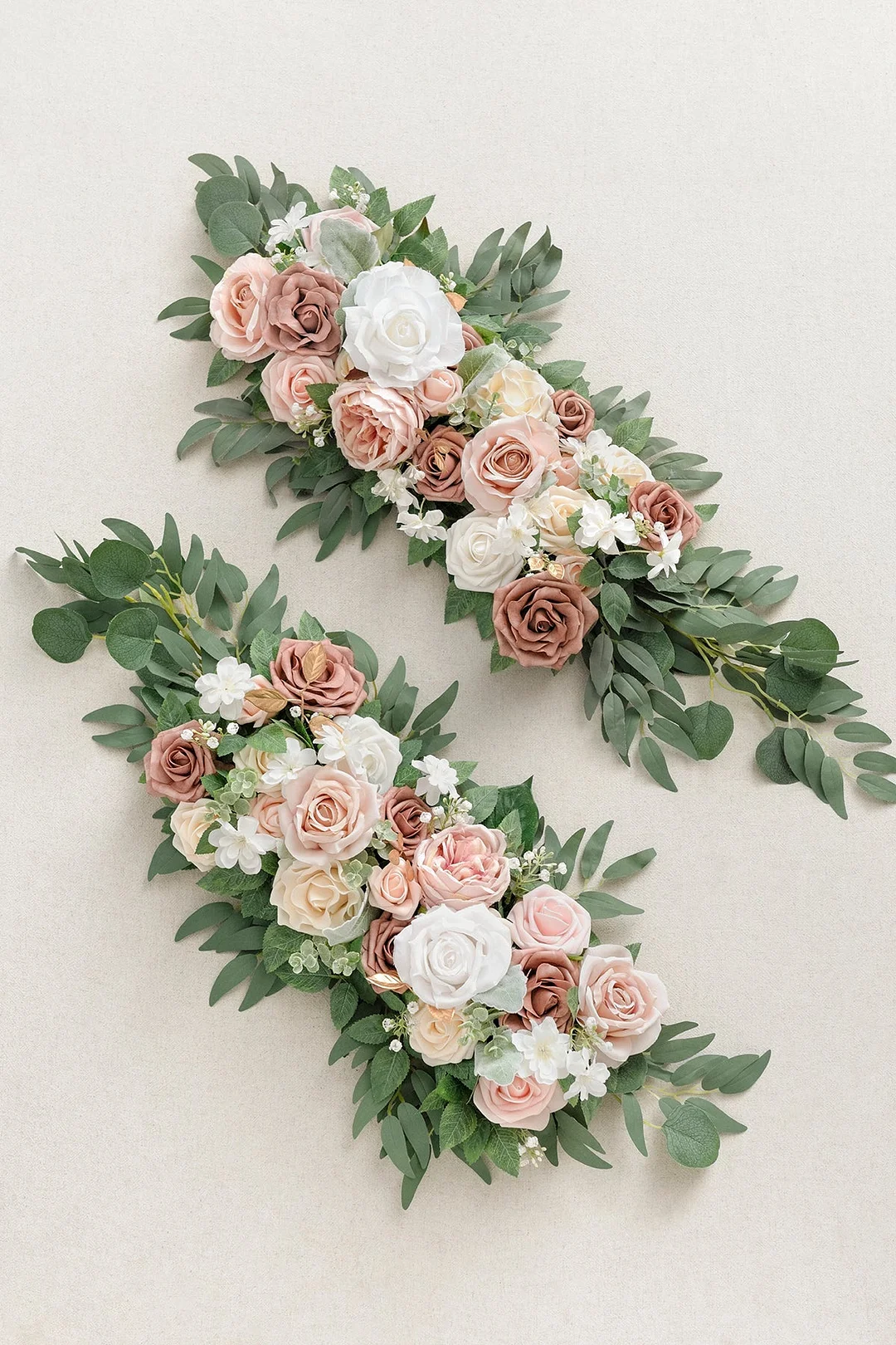 Flower Arrangements for Arch Decor in Dusty Rose & Cream